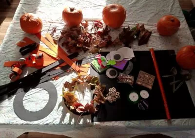 materials for halloween and autumn decorations