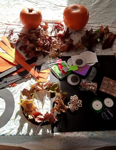 materials for halloween and autumn decorations
