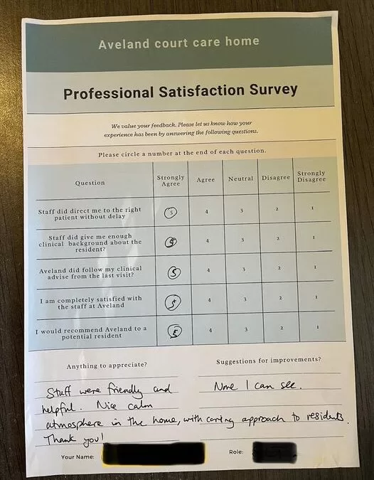 Another positive feedback from a visiting professional!