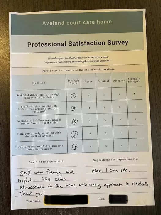 positive feedback for aveland court