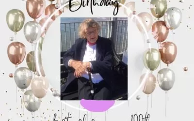 Aveland Court’s first 100th Birthday Card from The King